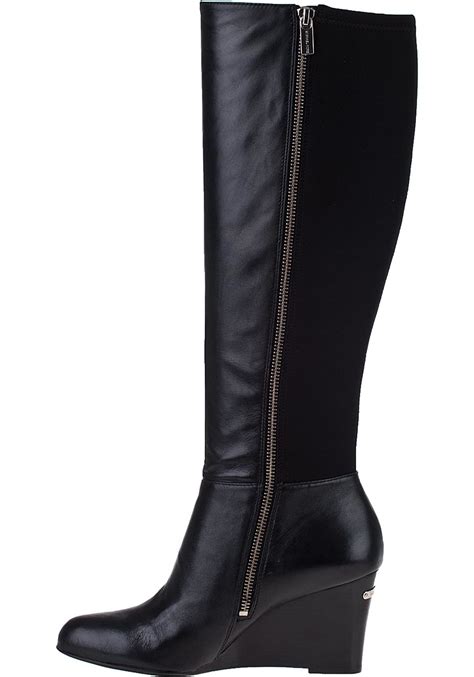 michael kors bromley wedge boots black|michael kors bromley boots brown.